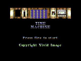 Time Machine title screen for Commodore 64